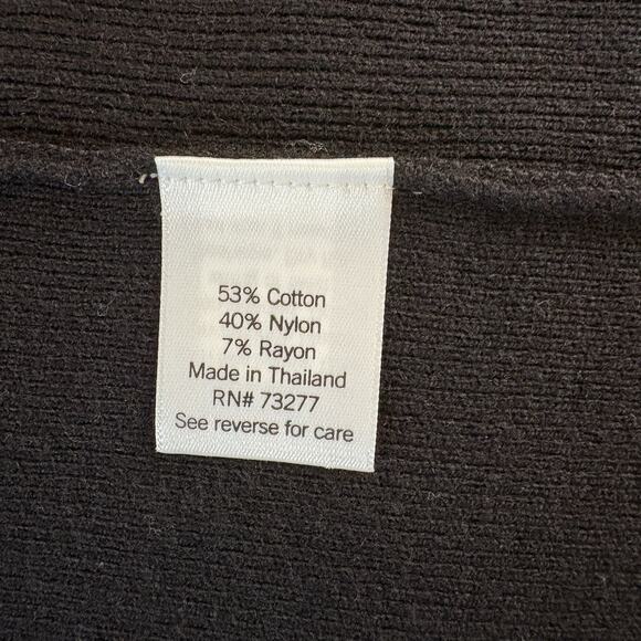 NWT Croft & Barrow Black Women’s Open Front Cardigan Sweater Size Medium Career - Picture 7 of 11